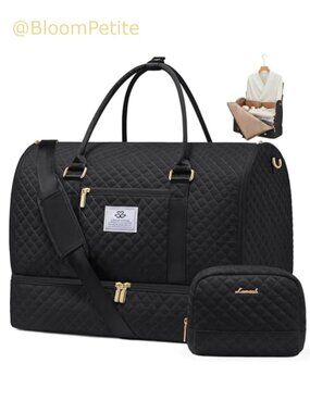 Convertible Garment Duffel Bag Travel Weekender with Shoe Compartment